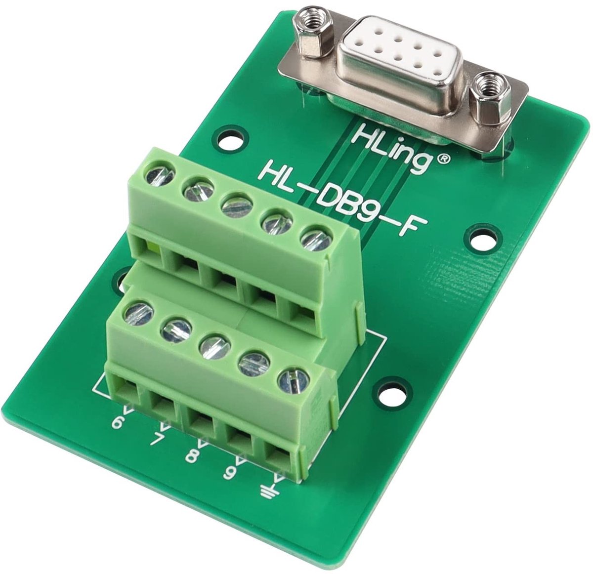 QIANRENON RS232 DB9 Bus naar Terminalblok Adapter voor Prototyping