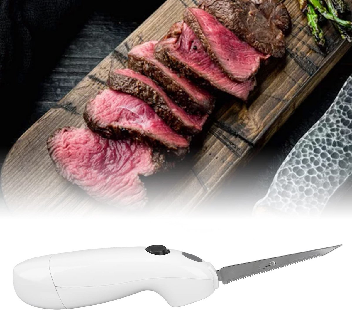 ONF3 - Draadloze Elektrische Steakmes - Ergonomisch en oplaadbaar - Ideaal voor vlees, brood en meer - Uitstekende snijprestatie - Handzaam en g...