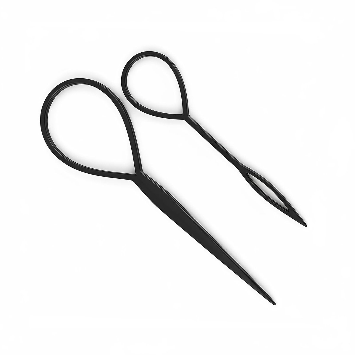 Allecto - Haarstyler - Haaraccessoires - Ideaal voor opsteekkapsels - Zwart - Braid Tool - Voor vrouwen en meisjes - 2 stuks