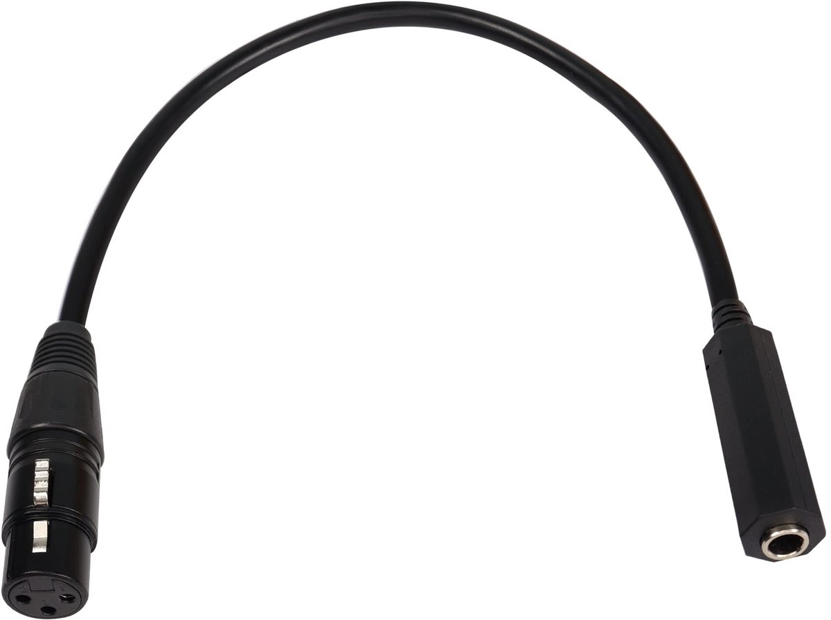QIANRENON XLR naar 1/4" Female Balance Kabeladapter - 36cm TRS 6.35mm