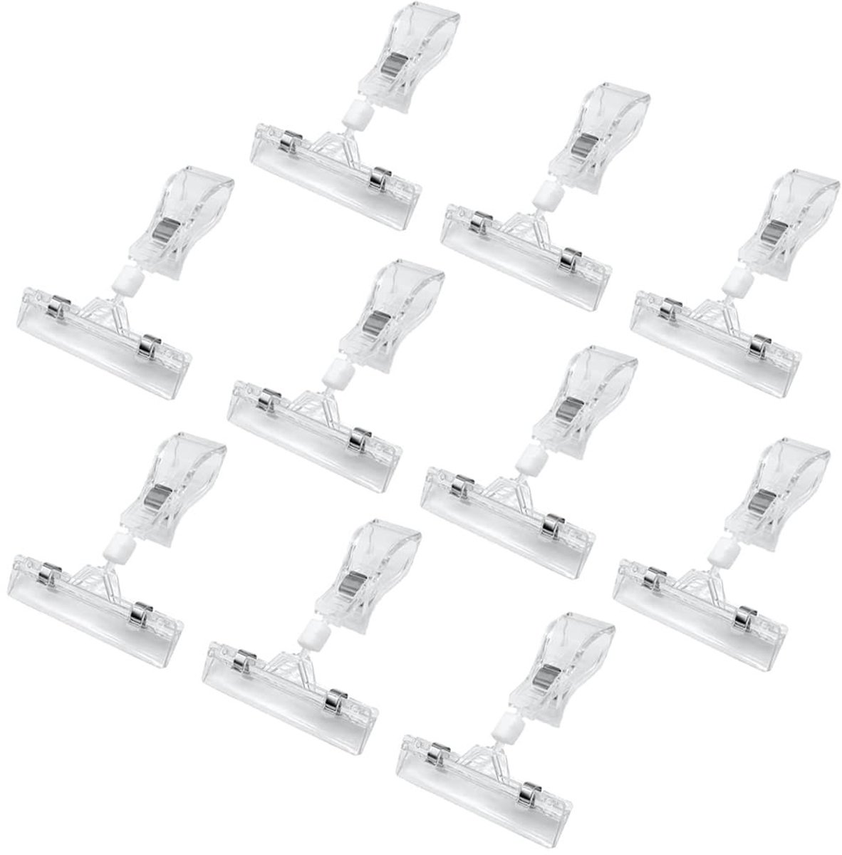 Rotatable Trademark Clip - Set van 10 Prijsdisplay Clips voor Winkel en Thuis