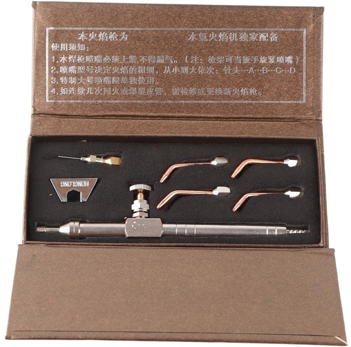 Allecto - Soldering Lamp - Water en Zuurstof - Met 4 Tips - Voor Sieraadbewerking - Professionele Gereedschappen - Voor Creatief Werk - Kleur: Zi