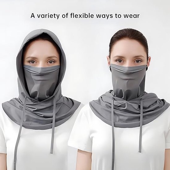Deze set van 3 gezichtsmaskers met zonbescherming bevat een nekbeschermer, biedt bescherming tegen zon en UV-straling, is ademend, bedekt het hele hoofd en is unisex. Geschikt voor activiteiten zoals motorrijden en vissen. — afbeelding 4