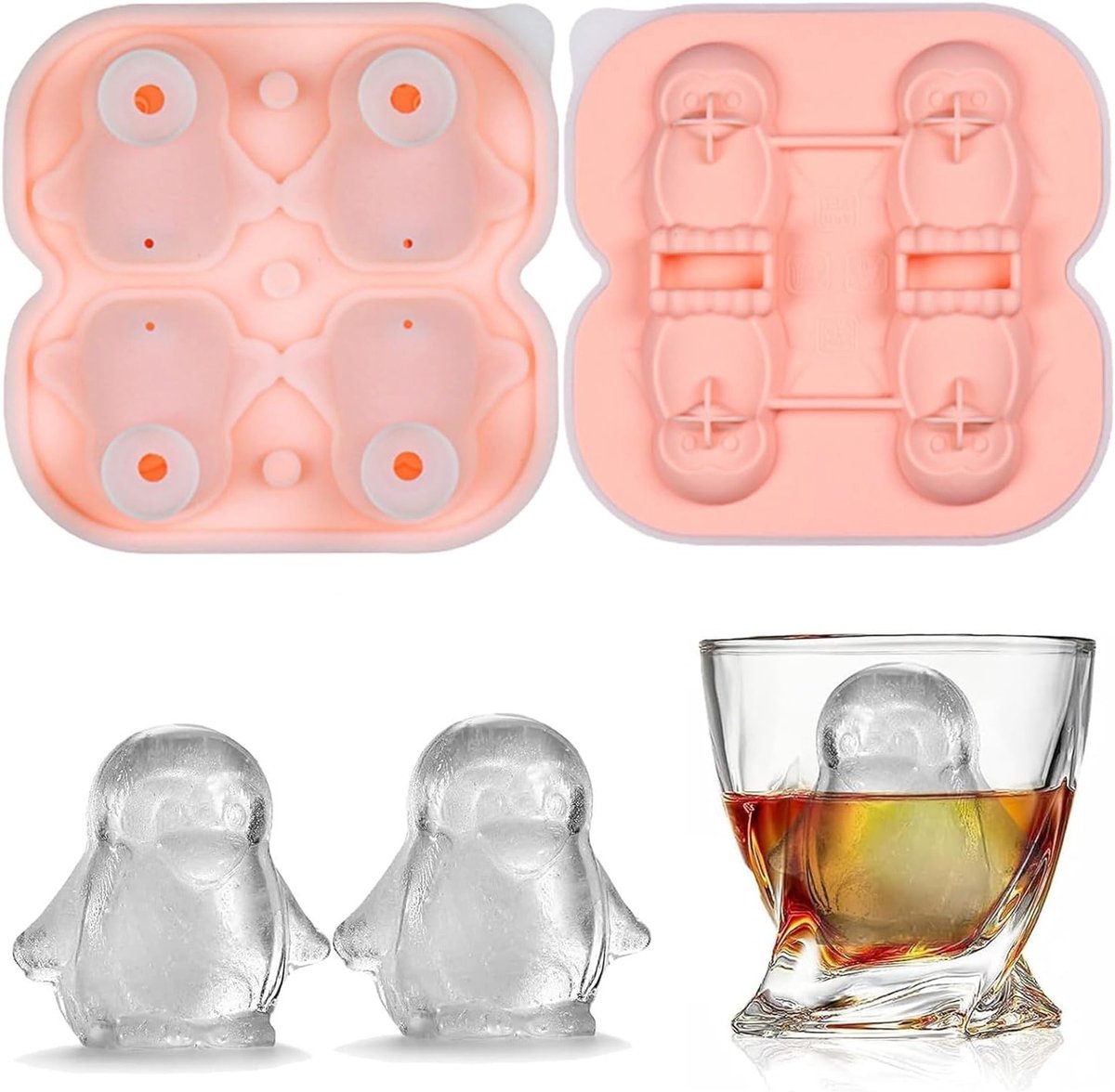IJsblokjesvorm Siliconen met Deksel voor Cocktails en IJssmaken