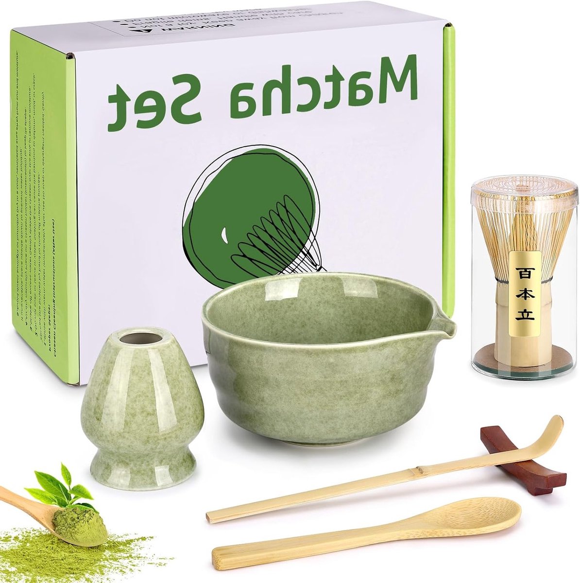 Uitgebreide Matcha Theeset - 6 Delige Accessoires Set voor Traditionele Matcha Bereiding