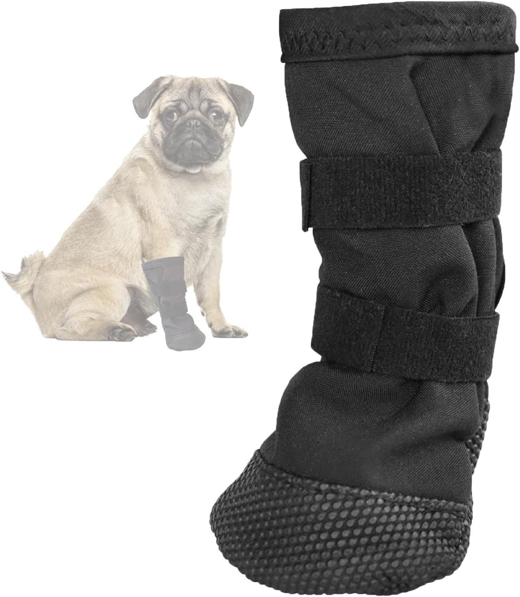 Verstelbare honden sokken met klittenband, antislip honden schoenen voor binnen en buiten, ideaal voor kleine en middelgrote honden met verwondingen