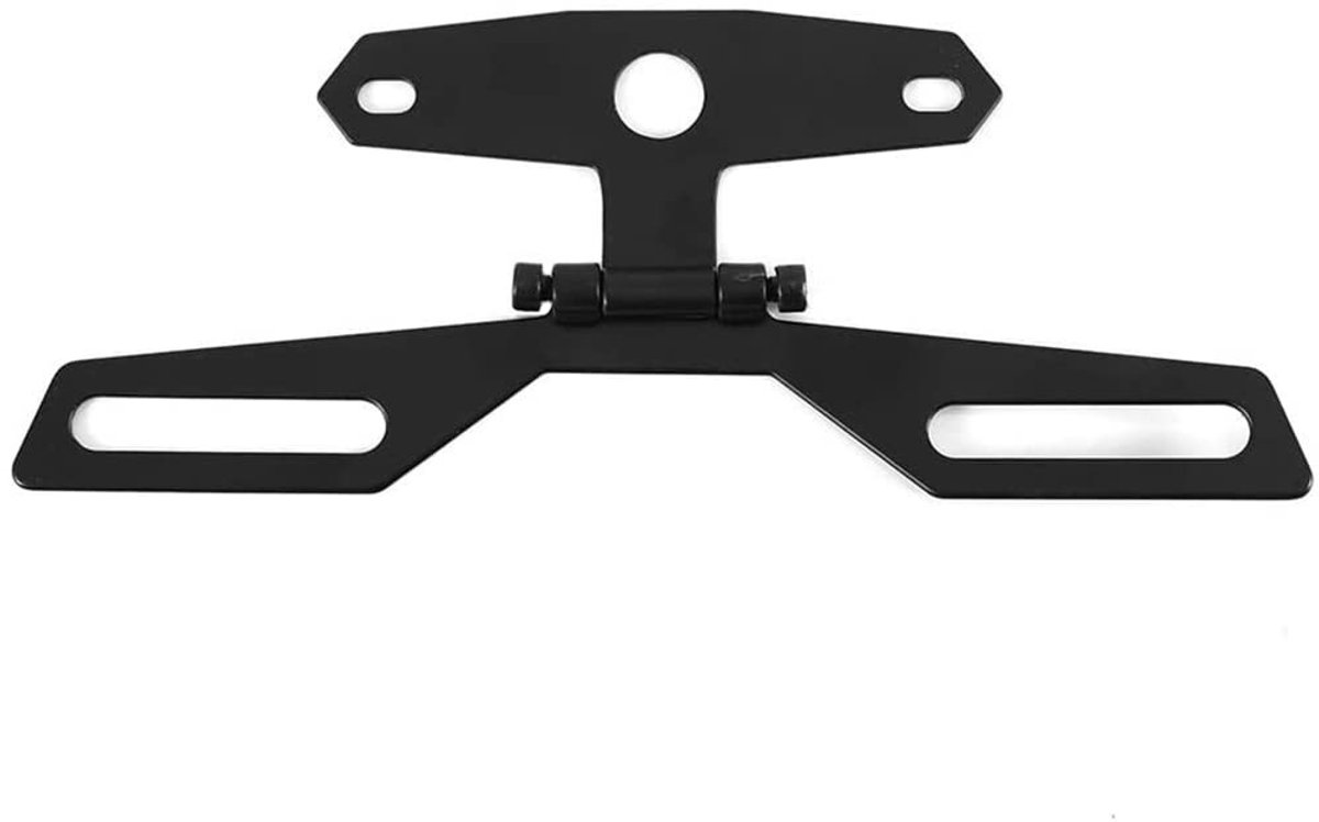Allecto - Achterlicht Houder - Universele Kentekenplaat Houder - Aluminium Achterbeugel - Zwart - Voor Motorfiets - Geschikt voor Dirt Bike