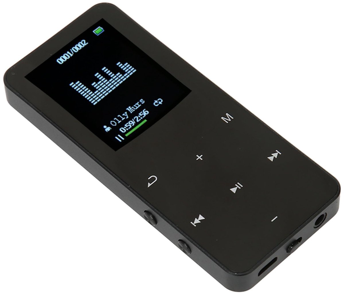 Dailygoody - MP3-speler - Bluetooth - Draagbaar - Zwart - Hifi Lossless - Videoweergave - Geschikt voor muziek en video - Compact formaat