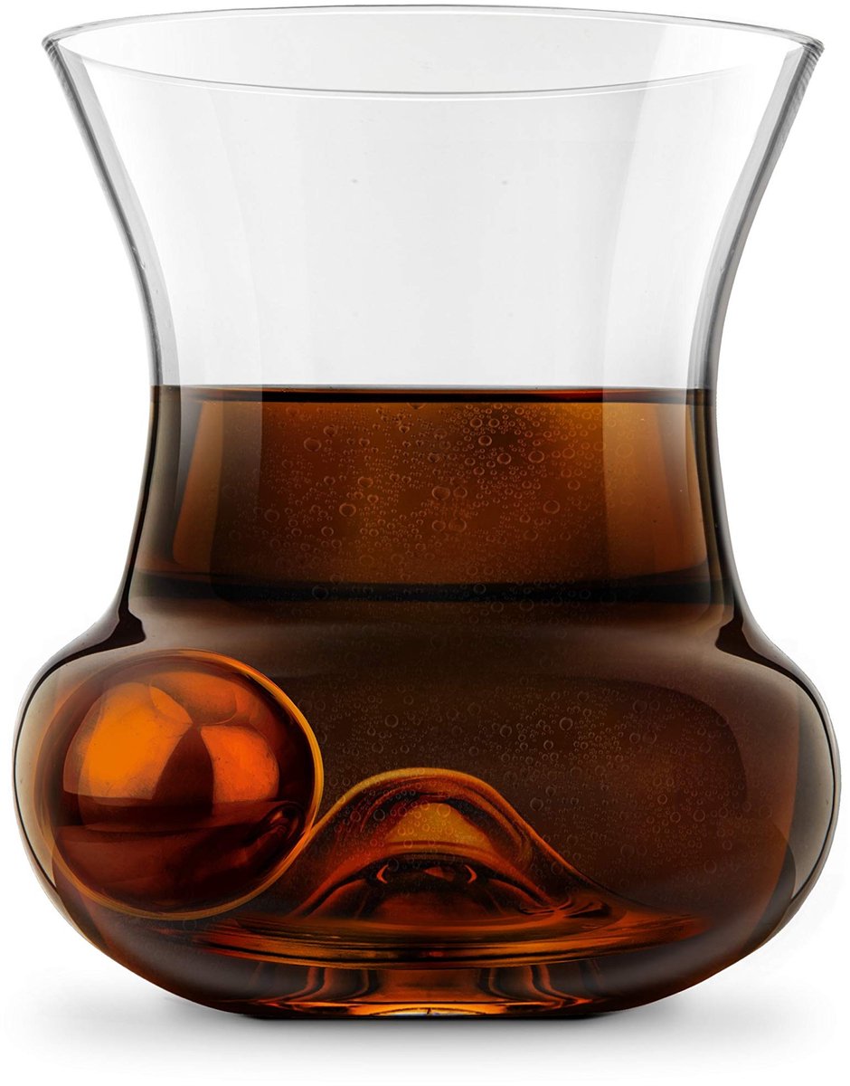 Allecto - RumRoller Set - Koelbal en Tangen - Staal en Glas - Geen Verdunning - Perfect voor Rumliefhebbers - Ideaal voor Thuisgebruik