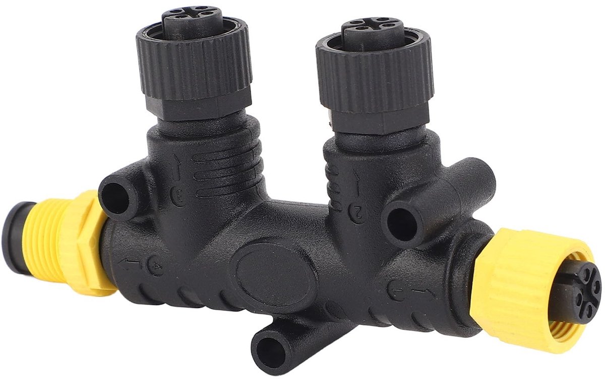 NMEA 2000 2-Port T Connector - Waterdichte Marine Netwerk Accessoire