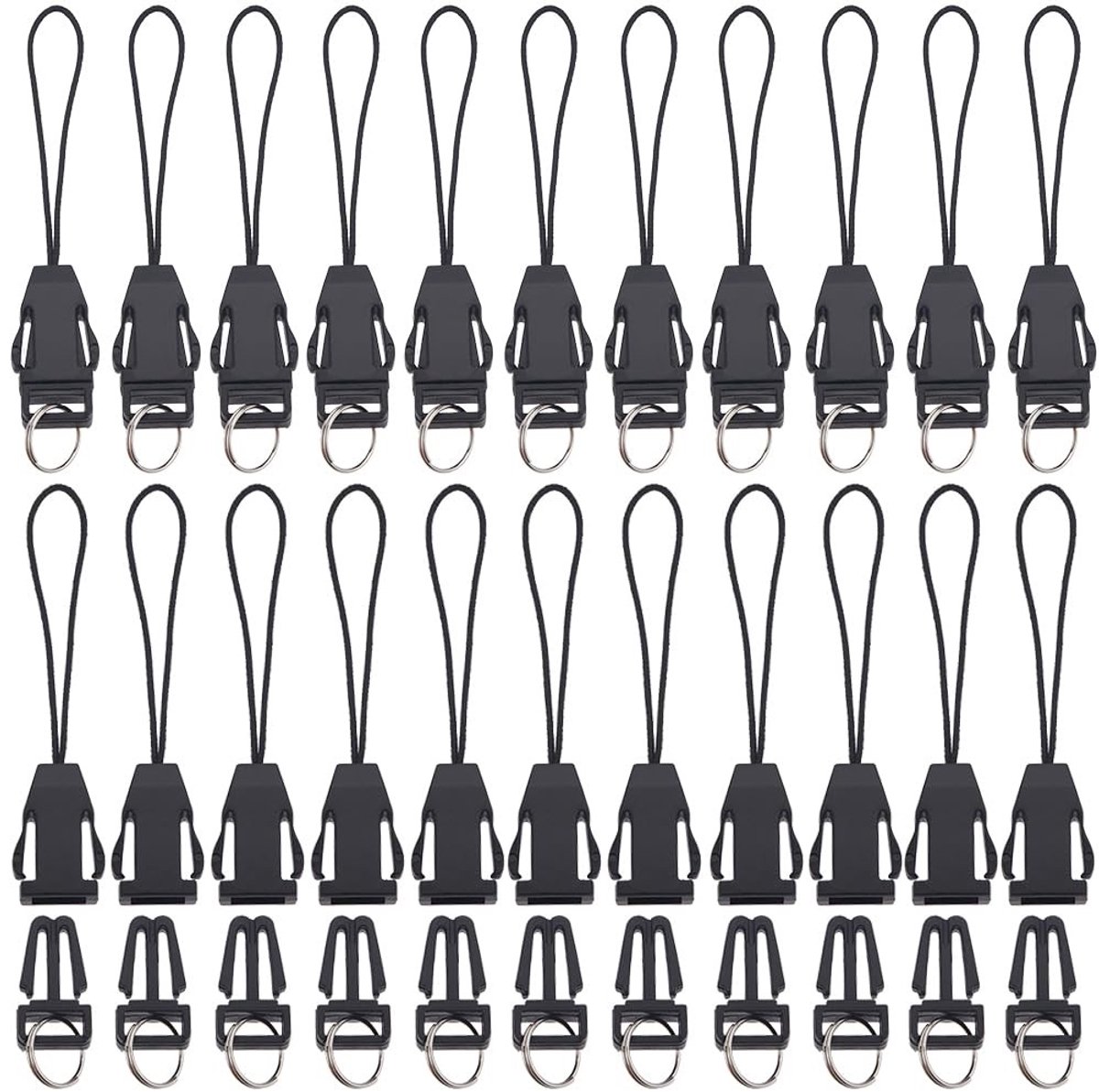 Allecto - Gespleten Ringband - Anti-verlies Koord - Bedelkoord voor Telefoon - 100 Stuks - Sleutelhanger Accessoires - Geschikt voor Mobiele Telefo..