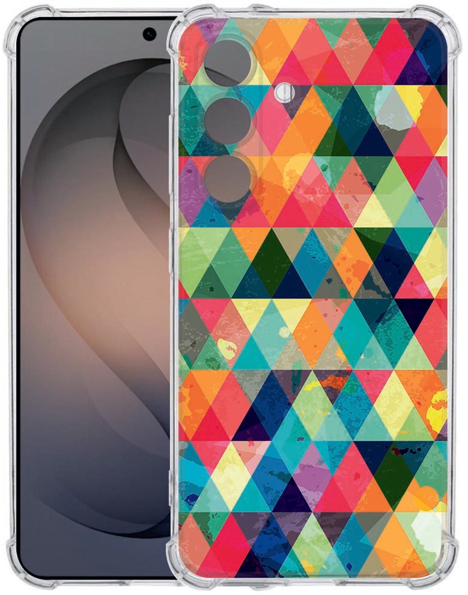 Samsung Galaxy S26 Backcover Hoesje Geruit Schokbestendig