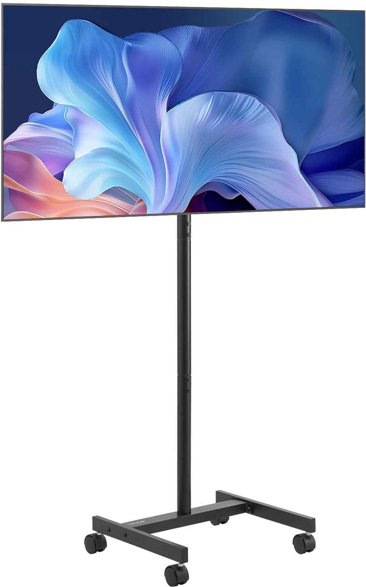 Casa Living TV Standaard - Mobiele TV Standaard Met Wielen - Rollend Standaard - Verstelbaar & Draagbaar - Universeel 17-55 Inch