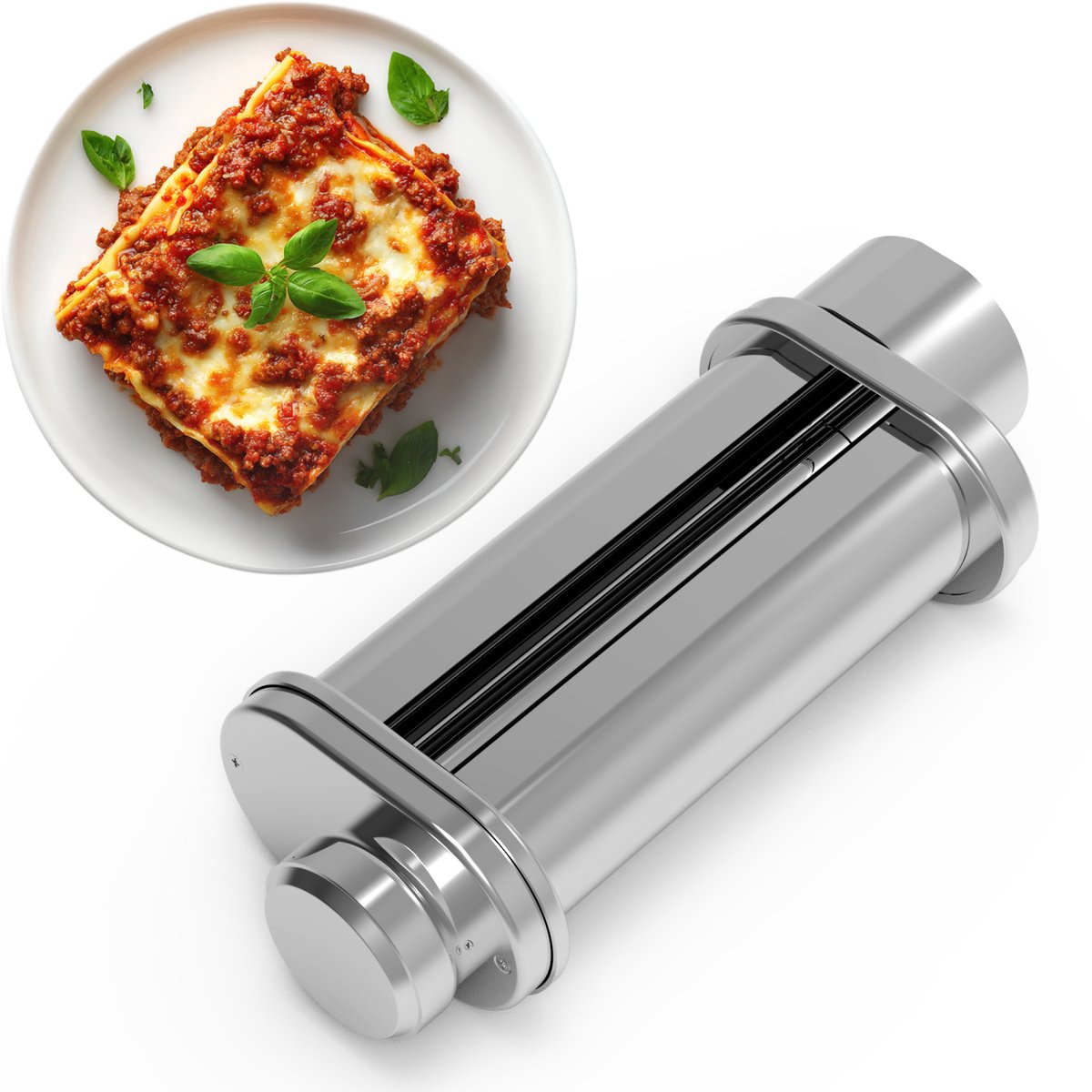 Fentic Pasta Roller - Pasta Maker Geschikt voor Fentic SM-1504P en SM-1504BM - RVS Elektrische Pastamachine - Verstelbaar 8 Standen