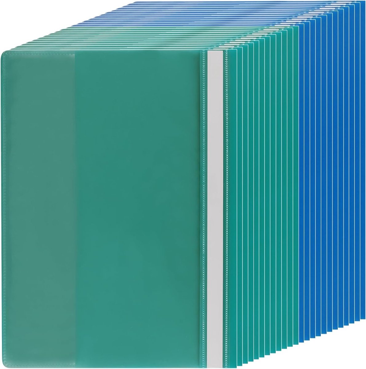 24 Stuks A4 Plastic Presentatiemap met Transparante Hoes, Documentenopslag en 2-Gats Binding voor Kantoor en Projecten, 31x23cm