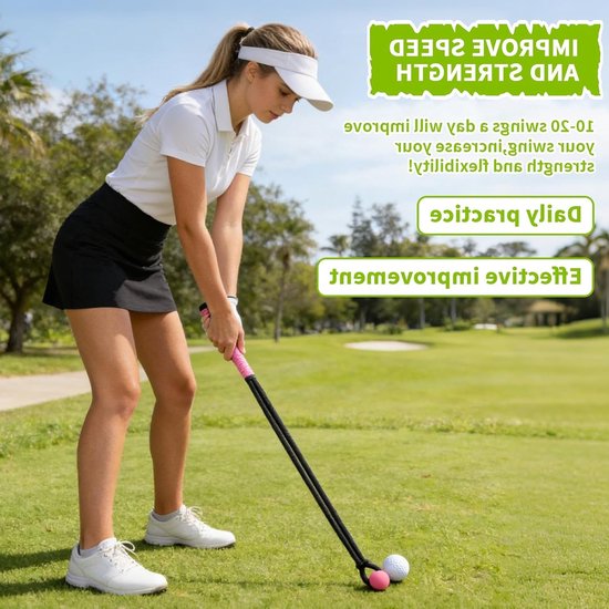 Golf Swing Trainer met Touw, Trainingshulpmiddel voor Snelheid, Ritme en Flexibiliteit, Ideaal voor Alle Niveaus van Golfspelers van GOLF — afbeelding 2