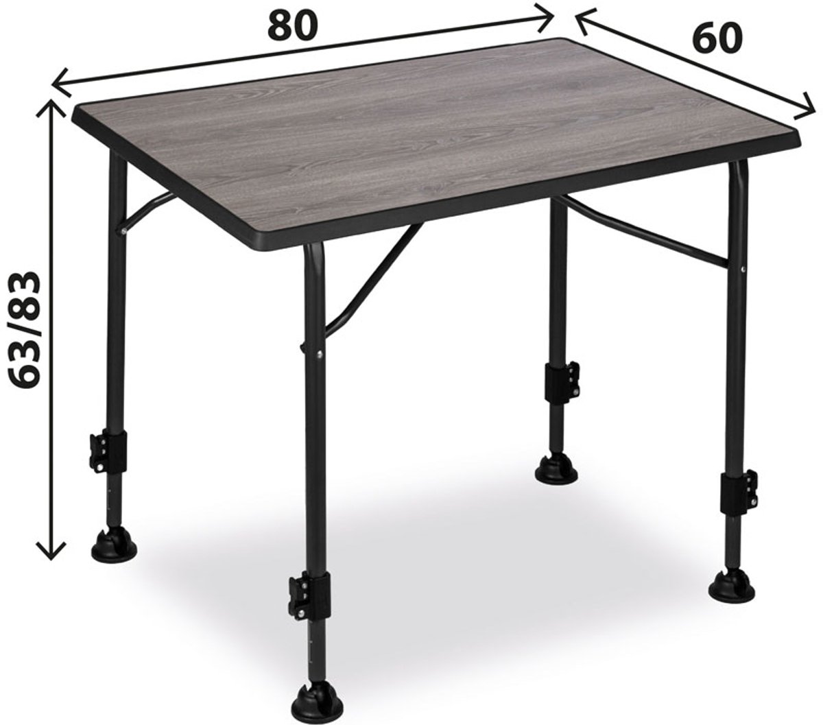 Brunner Lineair Grijshout 100 - campingtable