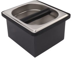 Stainless Steel Coffee Knock Box met Rubber Knock Bar - Ideaal voor Koffieliefhebbers