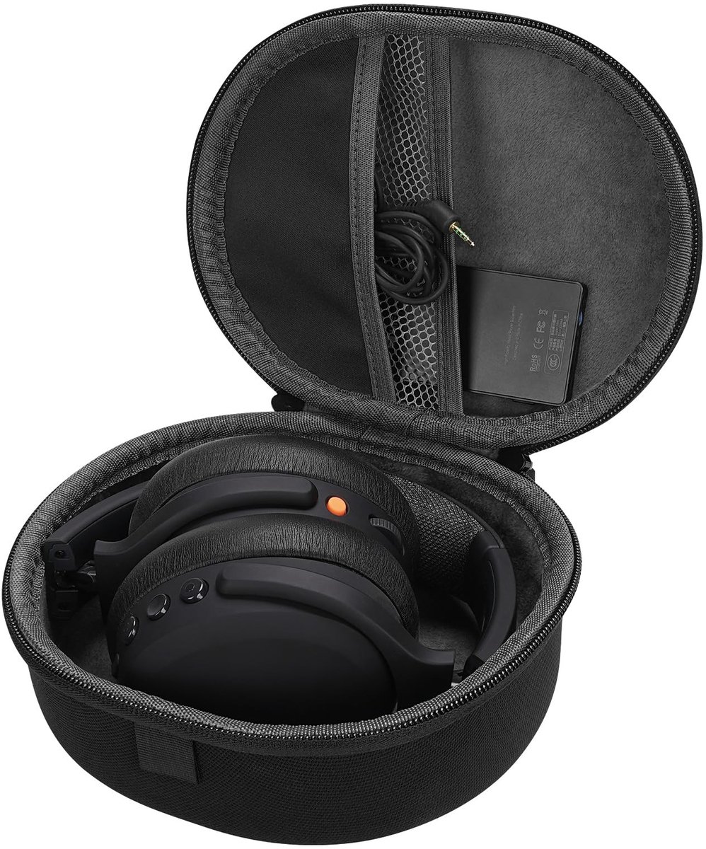 Allecto - Hoofdtelefoon Draagtas - Beschermende Hard Shell - Zwart - Ruimte voor Kabel - Compatibel met Skullcandy - Geschikt voor Over-ear en On-ear
