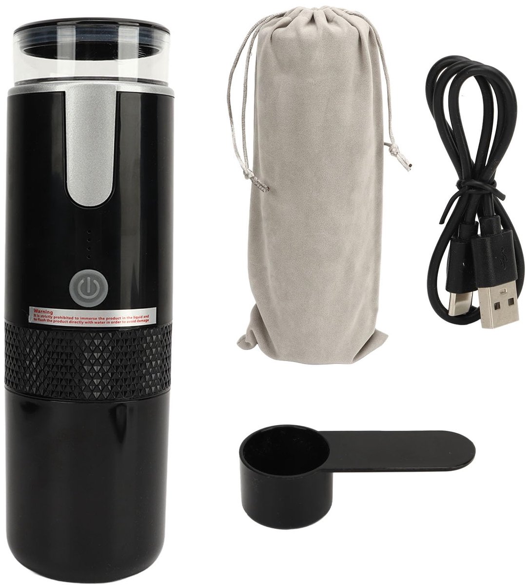 aladdien - Draagbaar Koffiezetapparaat - Lichtgewicht Mini-koffiezetapparaat - Ideaal voor Picknicks - 2-in-1 Ontwerp - Voor Koffiecapsules en Gemal..