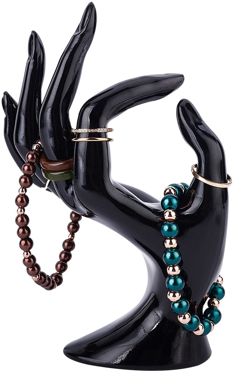 Allecto - Ringhouder - Sieradenpresentatie - Modern Design - Zwart - Jewelry Display - Ideaal voor Ringen en Horloges - Geschikt voor Vrouwen