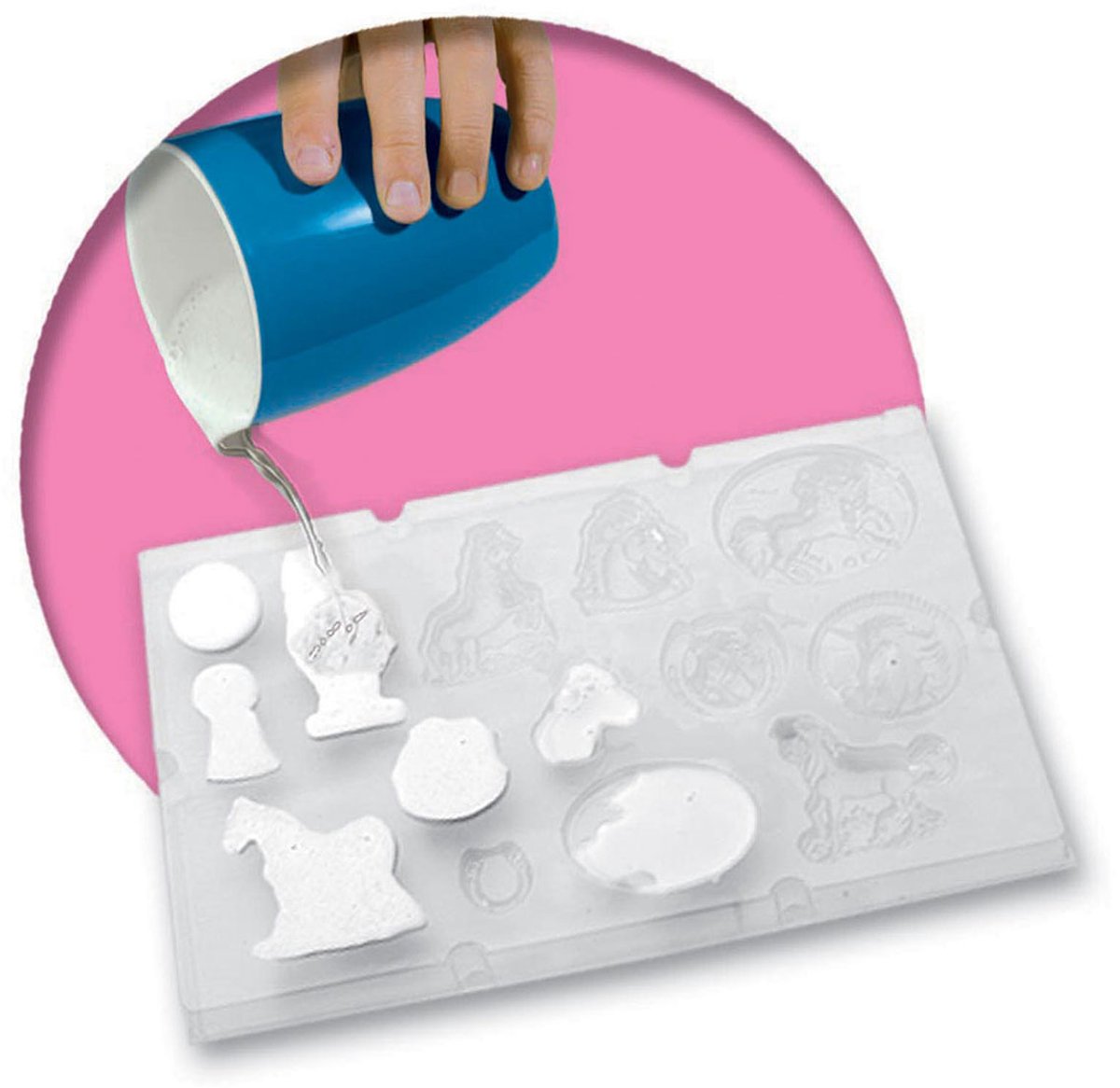 SES Creative - Hobby Pink - Gieten en Schilderen - Fantasie Paarden - Knutselen Meisjes - Sneldrogend - Vanaf 5 jaar — afbeelding 8