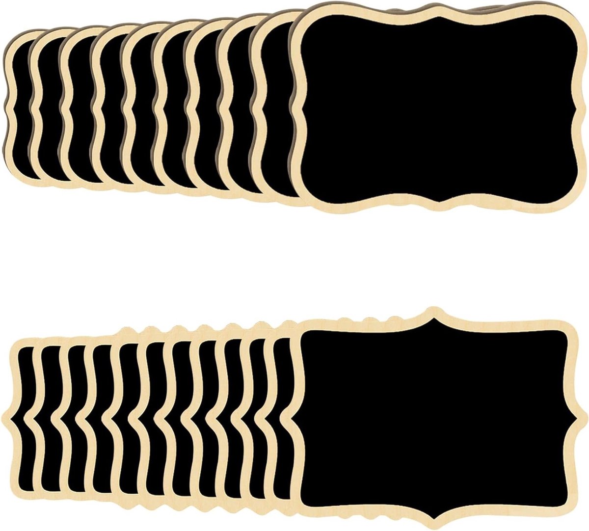 Ronte - Houten Mini-bord met Staanders voor Verjaardagsfeesten en Bruiloftsdecoraties - 20 Stuks Kleine Memoborden Plaatskaarten Tafelkaarten