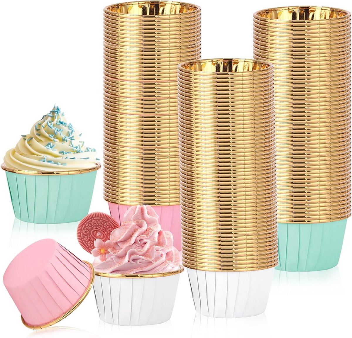 Cupcakevormpjes - 150 Stuks Papieren Muffinvormpjes voor Bakken