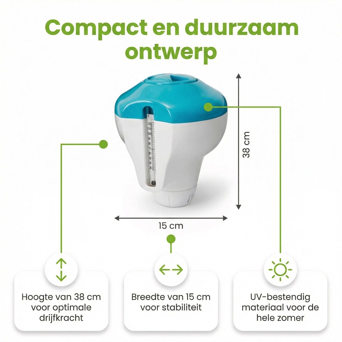 Zwembad Onderhoudspakket - Onderhoud Zwembad - bevat Chloor - Chloordrijver - PH-min - PH-plus - Testrips en Anti Alg (6-delig) – foto 6