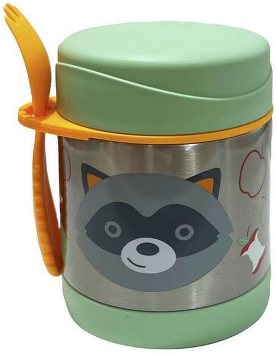 Zoo Edelstahl Warmhaltebox - Waschbär