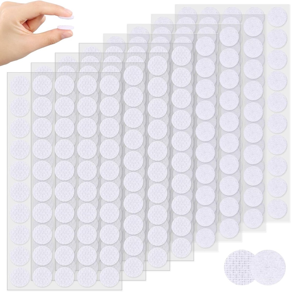 Zelfklevende Ronde Tapes 20 mm - Herbruikbare Plakband voor Papier, Glas, Leer, Metaal en Plastic - Verpakking van 400 Stuks