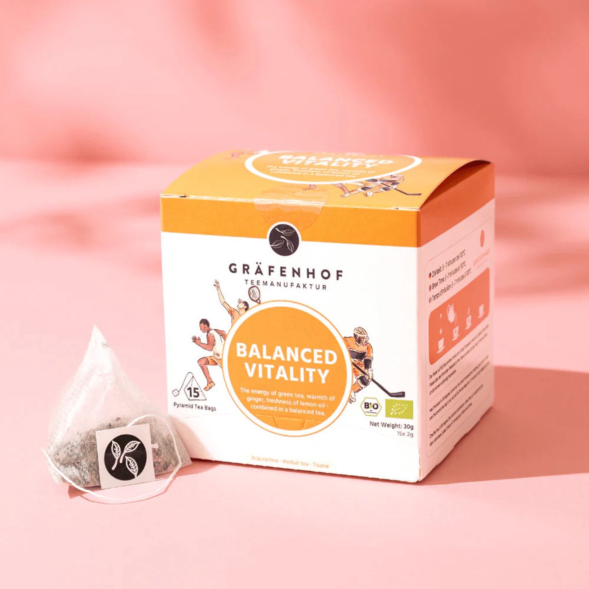 Tuana Kruiden - Bio Balanced Vitality Thee, 15 Piramidezakjes - VERP009