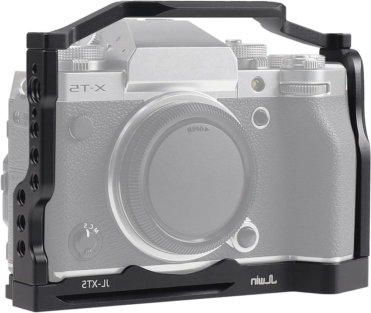 Camera Cage voor Fujifilm X-T5 - Aluminium Video Rig met NATO Rail, 1/4 Inch en 3/8-16 Schroefgaten, Geschikt voor Arca Swiss Statief en Professionele Videoproductie