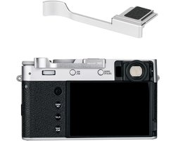 Thumb Up Grip voor Fujifilm X100VI, X100V, X100F, X-E4 en X-E3 Camera - Verbeterde Balans en Grip Gemak in Zilver, Perfect voor Fotografie en Videografie