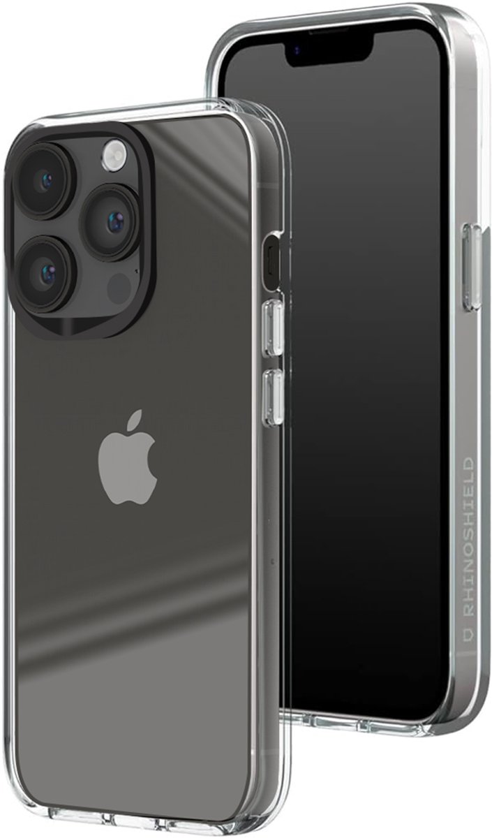 Rhinoshield, Hoesje Geschikt voor iPhone 14 Pro Max Schokbestendig Anti vergeel, Transparant