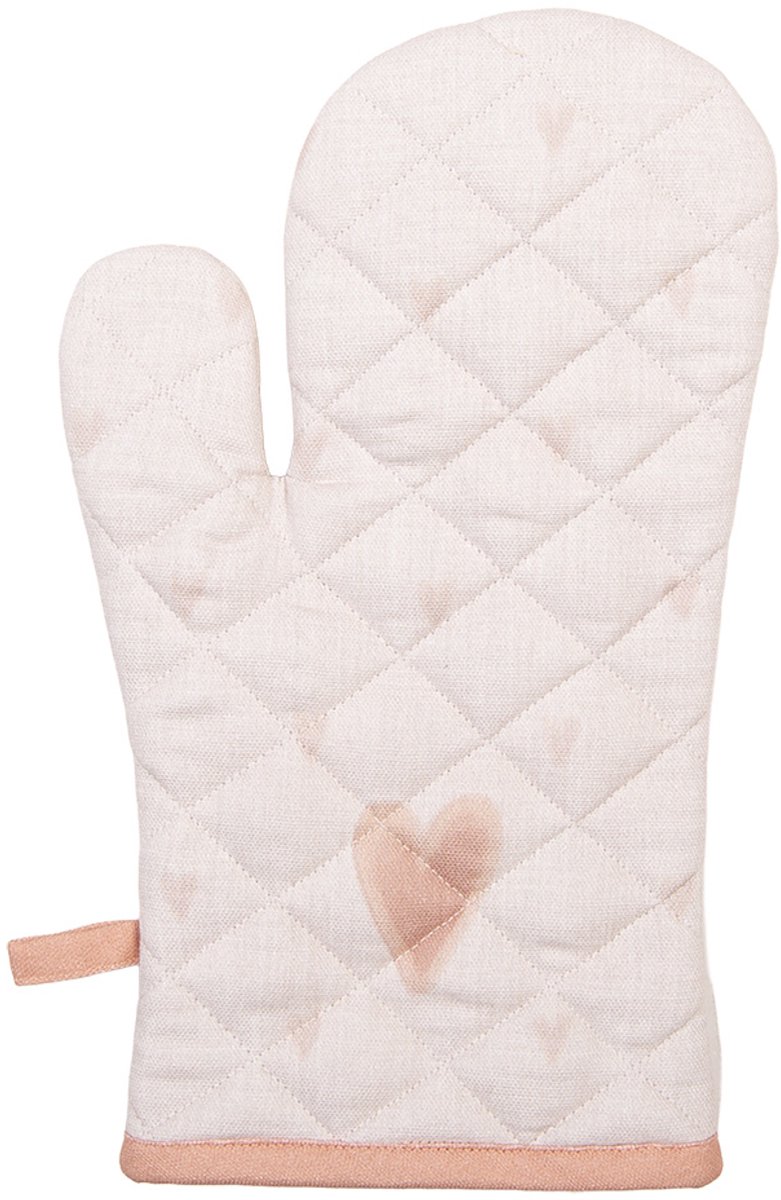 Clayre & Eef Ovenwant 18x30 cm Beige Katoen