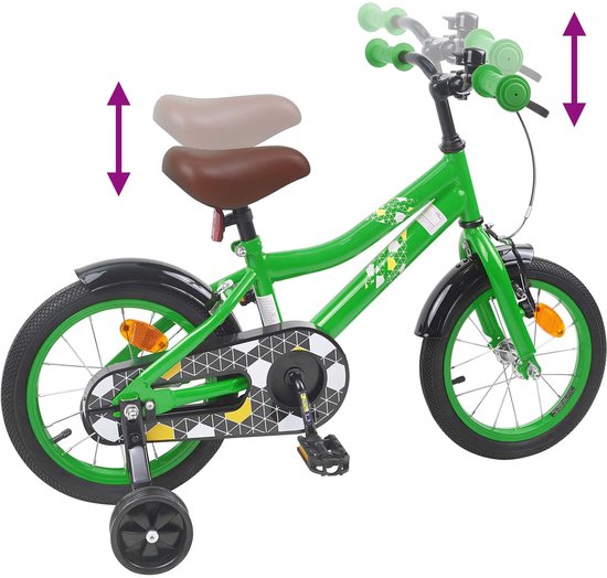 vidaXL - Kinderfiets - 16 - Inch - voor - 4-6 - jaar - oud - Groen van VidaXL — afbeelding 3