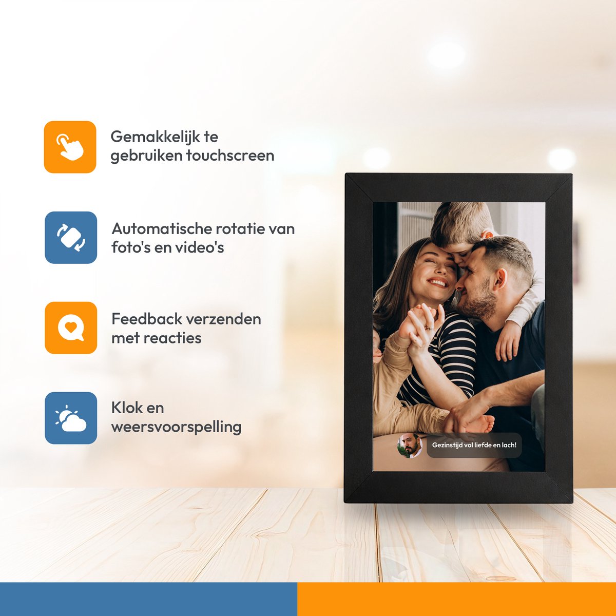 Noest Trading Digitale Fotolijst 10.1 inch met WiFi en Touchscreen - afbeelding 3