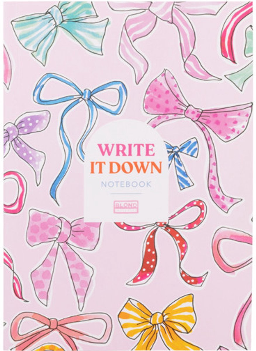 Blond Amsterdam Notebook A5 Gelinieerd Even Bijkletsen Ribbon