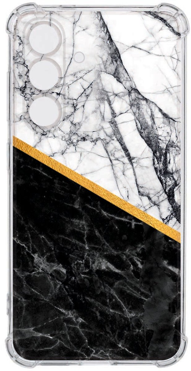 Backcover Hoesje Samsung Galaxy S26 Plus Marble White Black Shockproof