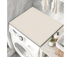 Wasmachine en Droger Beschermhoes, Stofdicht en Antislip Rubber Mat voor Keuken en Wasruimte (Beige, 60 x 60 cm)