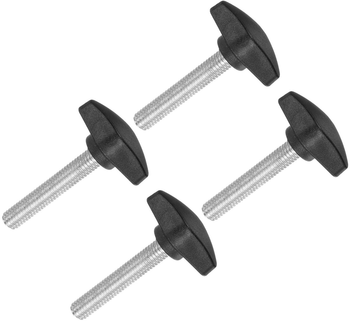 T Thumb Knoppen met M8 x 40mm Draad, Plastic Klem Schroeven voor Machines en Lathes, Set van 4 Stuks