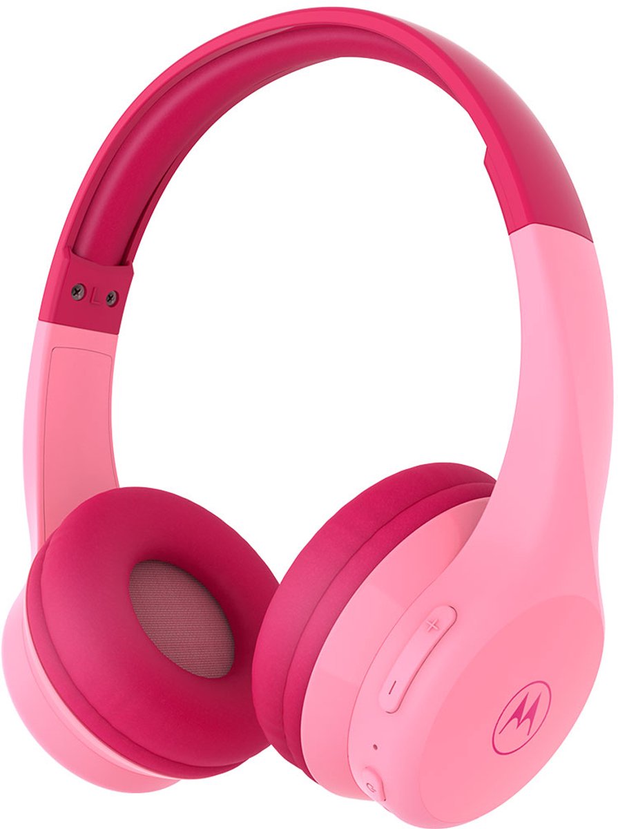 Motorola Sound Koptelefoon - MOTO JR300 - voor Kinderen - met Volumebegrenzer - Bluetooth - Audio Splitter - Roze
