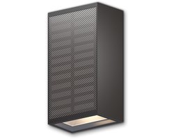 Calex Birindisi Solar Wandlamp - Warm Wit up & down Licht - op zonne‑energie - Draadloos - Waterdicht - Zwart