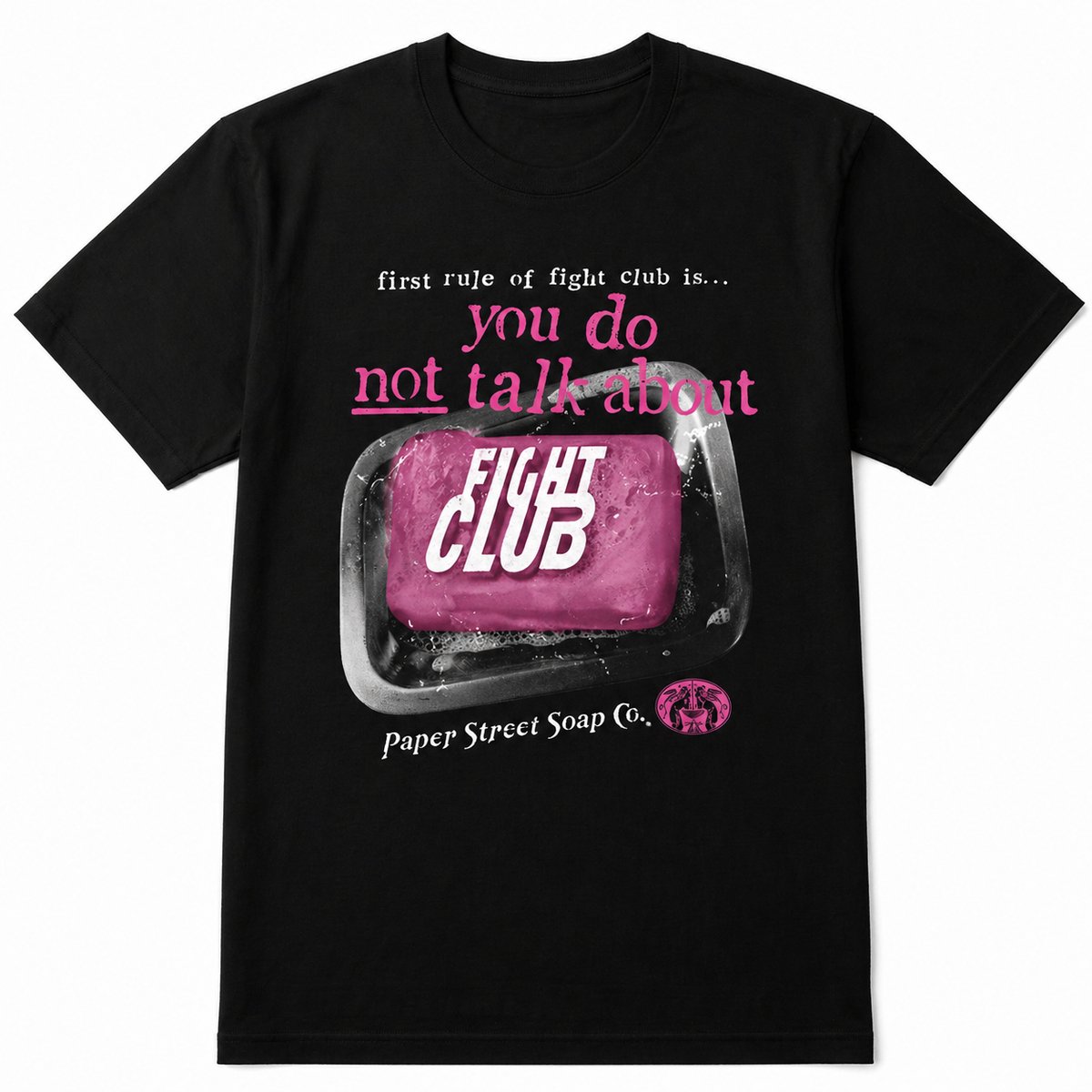 Fight Club T-shirt – Soap Logo-L Zwart