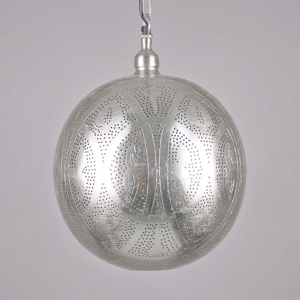 Safaary - Oosterse Hanglamp Anisa Nikkel Goud Ø 30 x 40cm