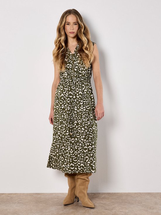 Midi-jurk met dierenprint