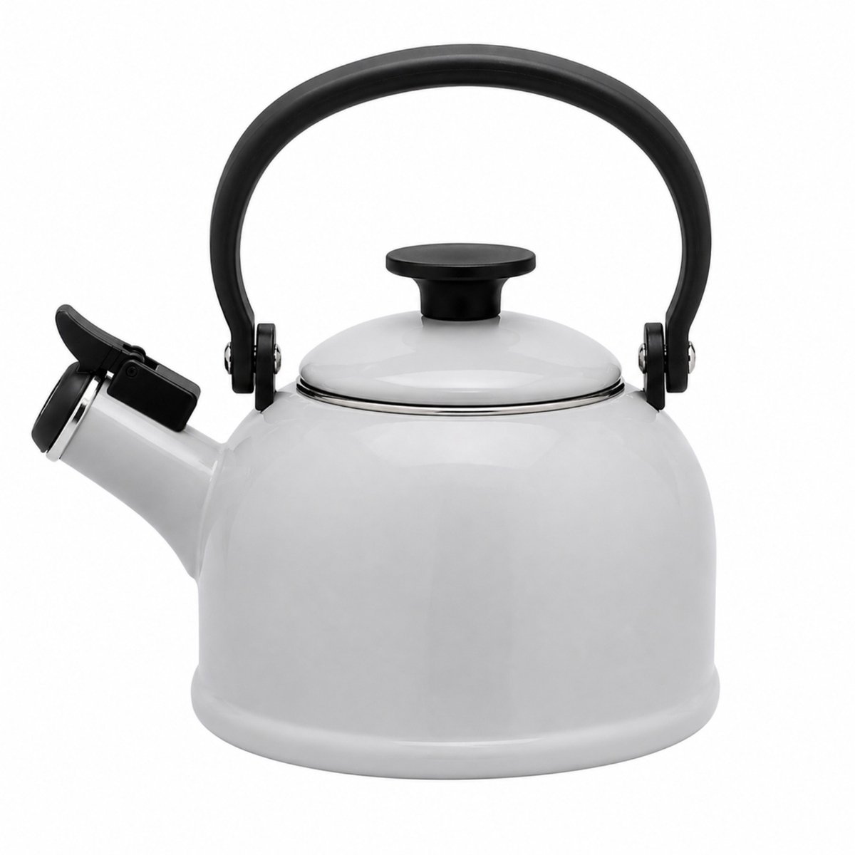 Fujihoro Cotton Fluitketel – Emaille Waterkoker 1,6 Liter – Inductie Geschikt – Lichtgrijs