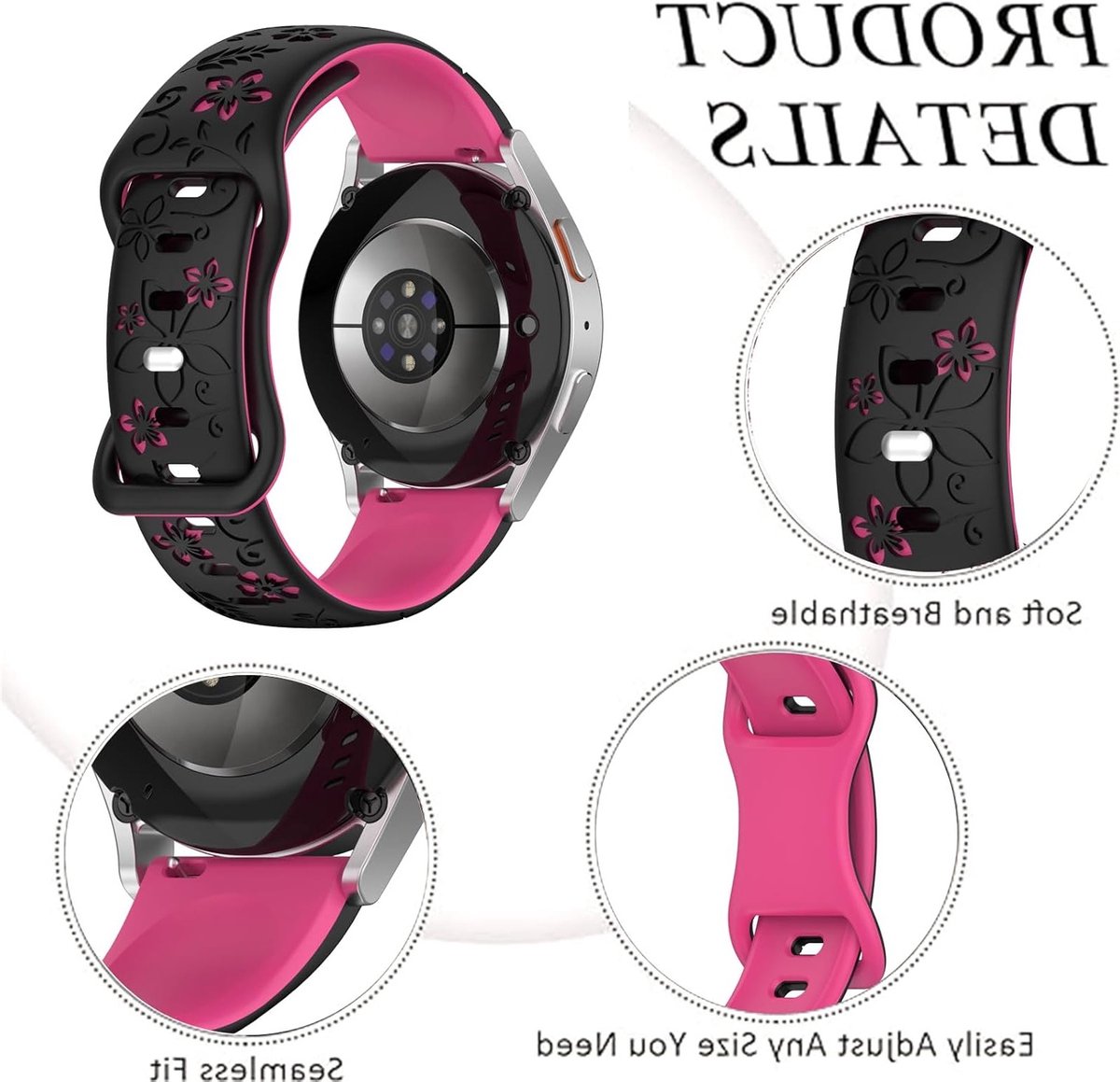 Vervangende Sportband voor Garmin Vivoactive 6-5-3 - 20 mm Silicone Horlogeband voor Vivomove 3, D2 Air X10 en Bounce 2 met Comfortabele Pasvorm en Stijlvol Ontwerp
