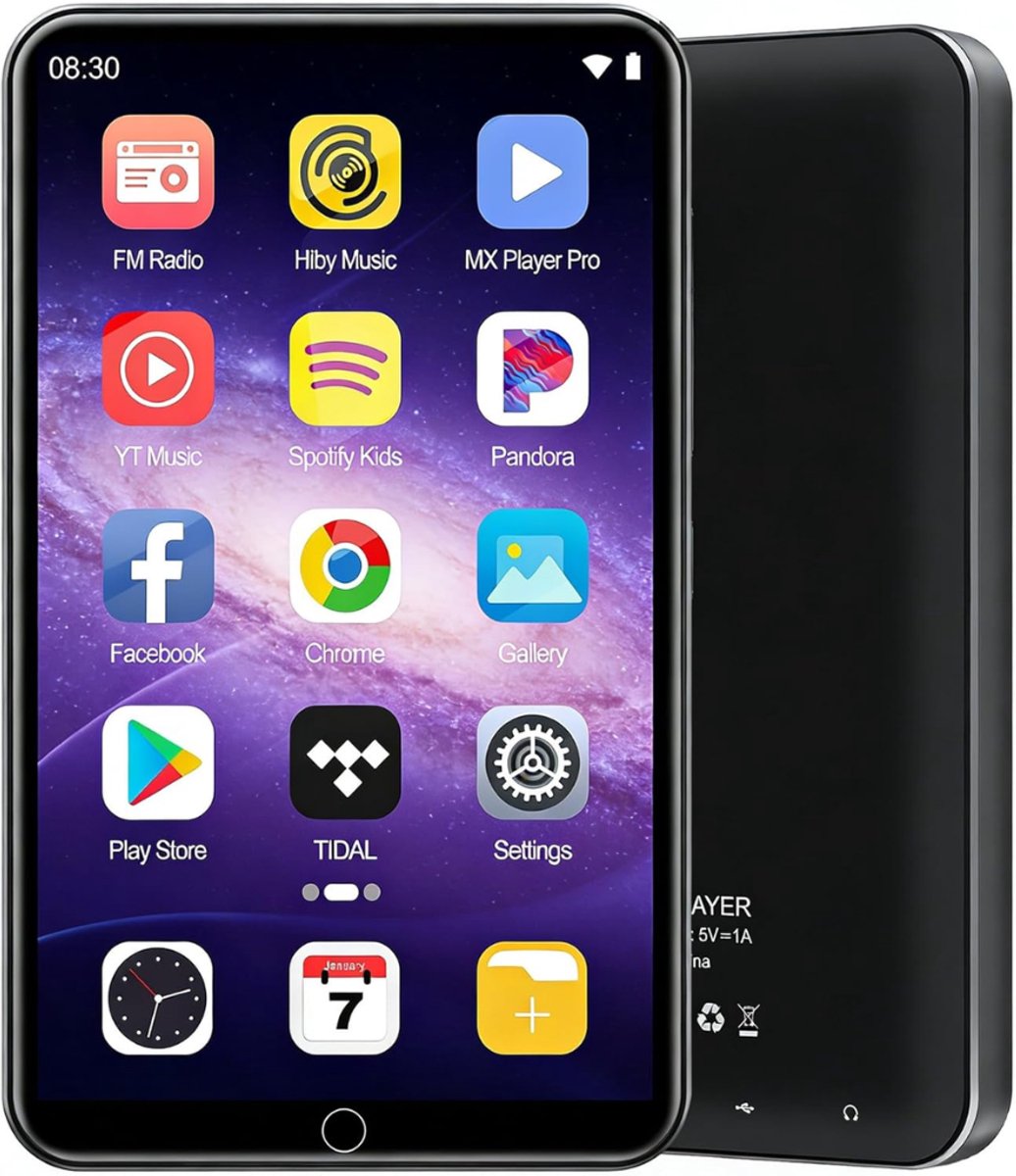 SNJY® MP3 Speler Bluetooth - MP4 Speler - Muziek Speler - Touchscreen - 80 GB - Zwart